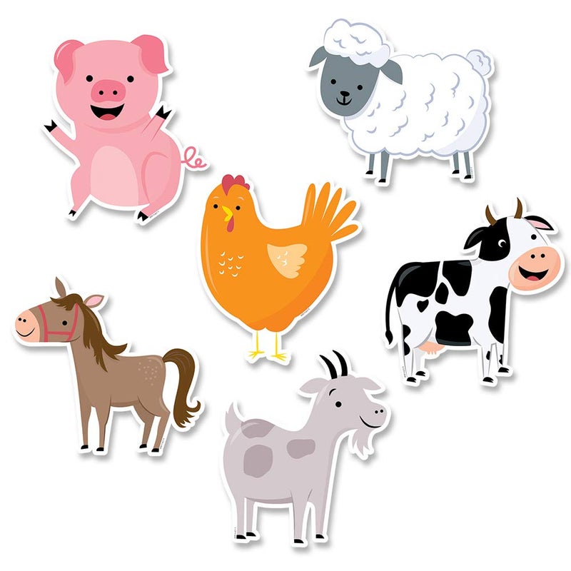 Creative Teaching Press Farm Friends 6" Designer Cut-Outs (10227) - Image 1